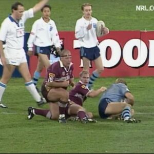 Grant Denyer Instagram - How’s teenage Grant leading out the Blues & Maroons onto the MCG for #stateoforigin in 1995 😂 
Absolutely insane experience being chosen as a ball boy and being there for the last big all-in brawl in the sport. It was wild. 
You could feel the tension in the rooms with the players before the game and there were whispers of it kicking off early… and within 4 minutes of the 2nd game of the series , it just EXPLODED! it was huge. The sound of bodies on bodies was deafening 👊🏻 it was crazy! 
I did 3 State of Origins and 2 international tests over those few years and running out to 90,000 pumped up fans is a feeling I’ll never forget. 
I felt the sport to try out motor racing after this (which worked out pretty well) but these memories stayed with me for life. 
Acknowledge young kids, give them opportunities & it can really change lives. 

#blues #maroons #rugbyleague #league #state #of #origin #footy #game #ballboy