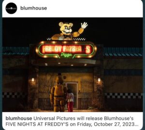 Grant Feely Instagram - We have a release date!!!
#FNAF #fnafmovie