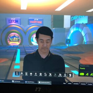 Grant Imahara Instagram - Doing a run through in VR with @KariByron & @ToryBelleci for our #MultiConVR Festival panel tomorrow at 10am on @HighFidelityVR. Join us! It’s FREE and you don’t need #VR. TICKETS: http://hubs.ly/H0gStZV0 #Mythbusters