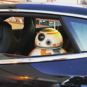 Grant Imahara Instagram - Car ride? *excited beeping* CAR RIDE!! #BB8 #StarWars #robots