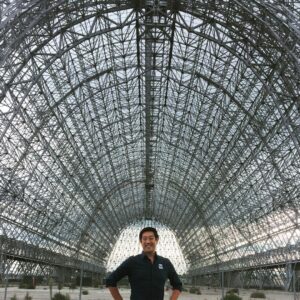 Grant Imahara Instagram - Back in my old stomping grounds at @NASA Ames Research Center. Did a lot of #Mythbusters experiments in this old hangar.