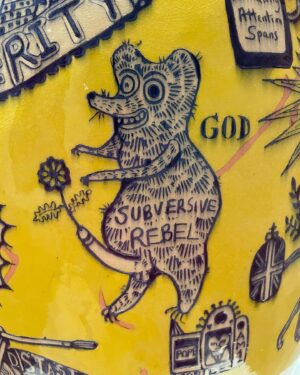 Grayson Perry Instagram - Smash Hits opens tomorrow 
I am very proud of the show, my work looks very at home in the grand rooms of the RSA
Don’t miss the fun details