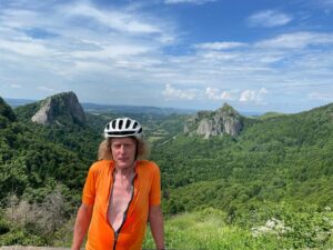 Grayson Perry Instagram - Thank god it wasn't sunny said man on holiday
First big climb today in the Puy de Dome
93km from Aubusson to Le Mont Dore
French shops! Soap on a rope!