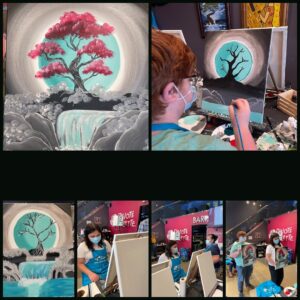 Grayson Thorne Kilpatrick Instagram - Had a great Sunday spending time with friends at @pinotbrea painting. My mom always has to be different :))) @norton_leufven then went to @breacrepesdeparis for crepe and coffee