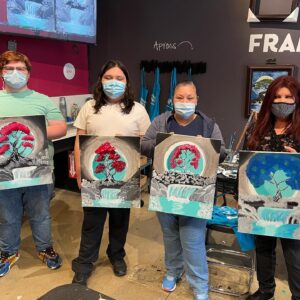 Grayson Thorne Kilpatrick Instagram - Had a great Sunday spending time with friends at @pinotbrea painting. My mom always has to be different :))) @norton_leufven then went to @breacrepesdeparis for crepe and coffee
