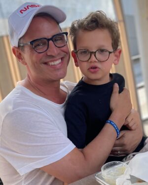 Greg Berlanti Instagram - 7 was a big year, Caleb went from learning to read to spelling words that his Dads often mess up, his first two teeth were lost (inflation also applies to the tooth fairy’s fee apparently), I know more about Minecraft than I should, Caleb attended his first Broadway show (Hamilton, his smart request), our resolve was worn down and a gecko has been added  to the family (see last photo)— but mostly not a day goes by that I don’t either smile or laugh or just swell with tears of pride and delight as I watch this silly, sweet, brilliant and big hearted boy take this house and the world by storm - here’s to 8 and all the many surprises I’m sure it has in store !!! ❤️