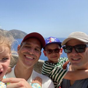 Greg Berlanti Instagram - It’s @robbierogers aka daddy R, aka daddy dreamboats 36th bday — this year saw him premiere his first film he produced, shoot his passion project mini series which is brilliant like him, retake the soccer field for a quick celeb pick up game — and all the while gave this family all the love and care in the world.  Ten years now we have been sharing bdays and 1000 wouldn’t be enough. ❤️❤️❤️👨‍👨‍👧‍👦❤️❤️❤️