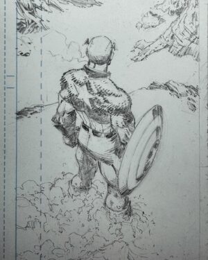 Greg Capullo Instagram - Back shots 🤘🏻✏️🤘🏻 #captainamerica #marvelcomics #comicbooks #comicart #pencildrawing