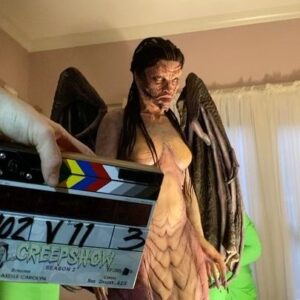 Greg Nicotero Instagram - Creepshow creature of the week!  Siren we designed with practical wings and vfx rod/puppeteer removal!  @creepshowtv @shudder