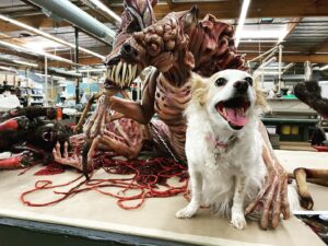 Greg Nicotero Instagram - “That’s not dog, that’s imitation”. Just don’t tell Aggie.  My poor dog can’t wait for me to get the hell back to work.  #thething