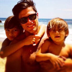Greg Vaughan Instagram - Boys only beach day #gregvaughan #jathanvaughan #landanvaughan #blessed #fathersday #love