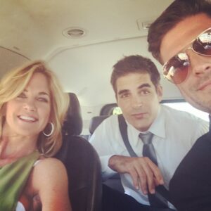 Greg Vaughan Instagram - Look who we picked up @kassiedepavia @ggering #gregvaughan #kassiedepavia #galengering @nbcdays #days #daytimeemmys