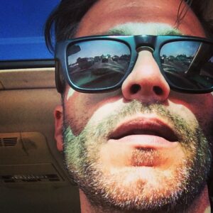 Greg Vaughan Instagram - LA summer day & a parking lot of traffic to boot ... haha #la #summer #traffic #reflection #selfie