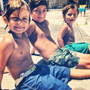 Greg Vaughan Instagram - Water park day with daddy #family #time #cherished #memories #jathanvaughan #cavanvaughan #landanvaughan #parentstagged