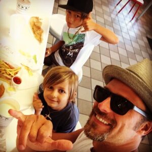 Greg Vaughan Instagram - The Boys r Back rockin some In & Out with Shakes #fathernsons #cavanvaughan #jathanvaughan #innout #burger #shake #fries #animalproteinstyle #gregvaughan