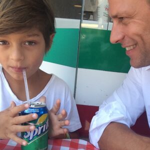 Greg Vaughan Instagram - Father & Son before school starts day tomorrow! #father&son #jathanvaughan #gregvaughan