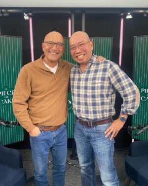 Gregg Wallace Instagram - Me and my Twin posing for Episode 1 of my brand new podcast!😂😎 Ep 1 ‘Weight Loss is… A Piece of Cake with Dr @gilesyeo’ is out now!🥕🎧 I love this man - Giles is a Weight Loss Scientist, Professor at Cambridge University and Author of ‘Why Calories Don’t Count: How We Got the Science of Weight Loss Wrong’ and Gene Eating: The Story of Human Appetite’. Click the link in my bio to listen now😎🥕

@globalplayer #globalplayer #health #lifestyle #podcast