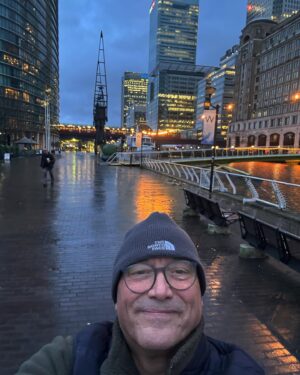Gregg Wallace Instagram - morning walks Canary Wharf