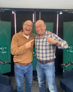 Gregg Wallace Instagram - Me and my Twin posing for Episode 1 of my brand new podcast!😂😎 Ep 1 ‘Weight Loss is… A Piece of Cake with Dr @gilesyeo’ is out now!🥕🎧 I love this man - Giles is a Weight Loss Scientist, Professor at Cambridge University and Author of ‘Why Calories Don’t Count: How We Got the Science of Weight Loss Wrong’ and Gene Eating: The Story of Human Appetite’. Click the link in my bio to listen now😎🥕

@globalplayer #globalplayer #health #lifestyle #podcast