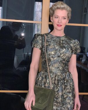 Gretchen Mol Instagram - I thought the frock by @sophietheallet had a sci-fi element....and #Nightflyers is coming soon!