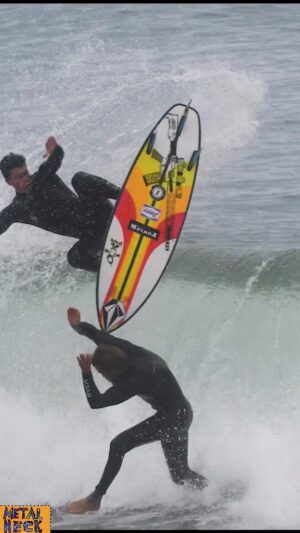 Greyson Fletcher Instagram - That was close! @greyson_fletcher #metalneck #surfing #surf #california