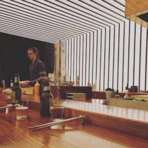 Griffin McElroy Instagram - No food pics (the food was amazing) but the decor at Otoko is some big 2001: A Space Odyssey aesthetic that is completely my shit