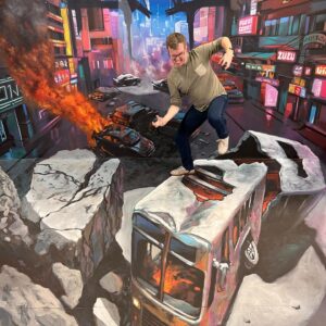 Griffin McElroy Instagram - Had an extremely good time at Awesome Con! Met a lot of very good folks! Smashed up a whole city with my powerful stomps!