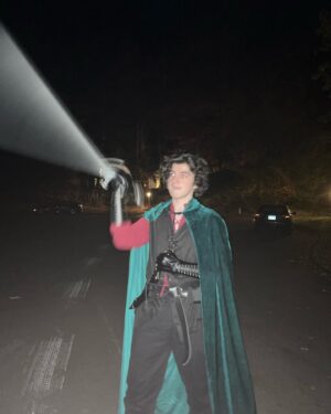 Griffin Santopietro Instagram - Literally on my way to hunt some orc….Happy Halloween 🎃