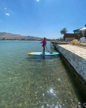 Gugu Mbatha-Raw Instagram - Athenian Adventures! 🇬🇷 ✨
Thank you @ooaesthesis for a beautiful time on the Athenian riviera and a special celebration @balmain 
Such a treat to bask in the sunshine and have a paddle boarding lesson from Greece’s SUP champion! Can’t wait to return! ☀️