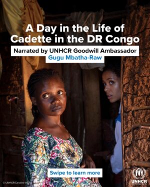 Gugu Mbatha-Raw Instagram - In the DR Congo, where one of the world’s most complex humanitarian crises unfolds, we met Cadette.

She fled her village in 2014 when devastating floods took everything, including her mother.
UNHCR Goodwill Ambassador @gugumbatharaw recalls the day they spent together in her personal essay for @people.

In the eastern part of the country, violence and restricted humanitarian access add to the hardships.

This crisis may not make headlines, but the need for urgent support is critical for families like Cadette’s. 💙