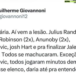 Guilherme Giovannoni Instagram - E aí, Thibodeau herói ou vilão dos Knicks?

#Nba #nbabrasil #nbanaespn #basquete #basquetebrasil #basket #basketball #knicks #thibodeau #nbaplayoffs