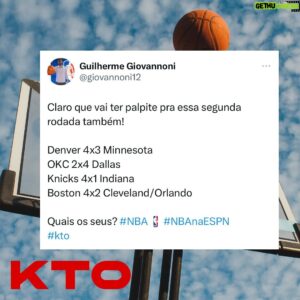 Guilherme Giovannoni Instagram - Prepara o print aí pra depois vir me cobrar aqui! 😂😂😂😂
Manda a braba aí!

#Nba #nbabrasil #nbanaespn #basquete #basquetebrasil #basket #basketball #nbaplayoffs #kto #palpites
