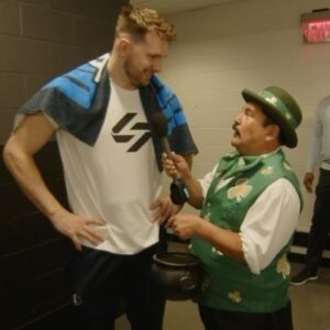 Guillermo Rodriguez Instagram - Guillermo at NBA Finals Media Day with the @Celtics & @DallasMavs!