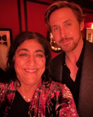Gurinder Chadha Instagram - Have you had #Ken’ough? Not me! ⁦‪@RyanGosling‬⁩ is a remarkable actor who can do ANYTHING! Pretty cool missus too ⁦‪@EvaMendez74‬⁩ #barbie ⁦‪@wbpictures‬⁩
