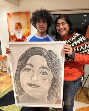 Gurinder Chadha Instagram - Thank you for the Birthday wishes how lucky am I to have hand made gifts from my precious children! 🙏🏾❤️🥳🎉 #happybirthday