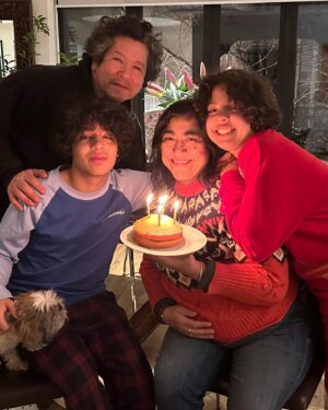 Gurinder Chadha Instagram - Thank you for the Birthday wishes how lucky am I to have hand made gifts from my precious children! 🙏🏾❤️🥳🎉 #happybirthday
