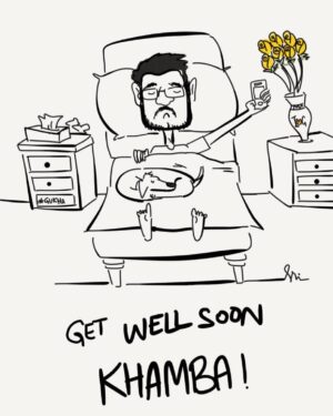 Gursimran Khamba Instagram - Have been super sick since yesterday but trust @srinivas_ganesh to send this and make me feel a 100 times better! 💖💖 Love how @peachpreetkhamba is sitting 😂