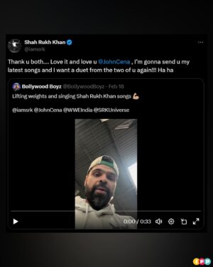 Gurvinder Sihra Instagram - John Cena speaking better Hindi than Great Khali. Let us know your thoughts about his singing skills in the comments.

Recently, popular wrestler and actor John Cena (@johncena) was seen vibing on a Shah Rukh Khan song with Gurv Sihra (gurvsihra). 

Gurv could be seen teaching John how to sing the song in a gym and then saying “it’s a big hit song and this is for you Mr. Khan” as a tribute to him.

The original singer of the song Udit Narayan (@uditnarayanmusic) also commented on the video. The song is from this SRK film called “Dil Toh Pagal Hai” released in 1997.

Swipe to watch the video and let us know your thoughts on it in the comments below!! 

Original Video by: gurvsihra @thecenahub 
✍🏼: @biswa.roop 

#IFP #JohnCena #ShahRukhKhan #srk @iamsrk #viralaudios #trending #trendingaudios #trendingvideos #viral #DilTohPagalHai