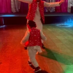 Gurvinder Sihra Instagram - Like Father, like son 🕺 🕺 #lohri 🔥 #bhangra