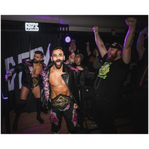 Gurvinder Sihra Instagram - No better way to end a Friday night than with a Bollywood Boyz entrance. #wrestlingphotography #tagteamwrestling #wrestling #defywrestling #indiewrestling