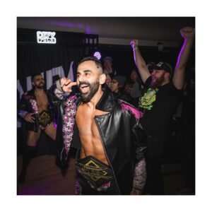 Gurvinder Sihra Instagram - No better way to end a Friday night than with a Bollywood Boyz entrance. #wrestlingphotography #tagteamwrestling #wrestling #defywrestling #indiewrestling