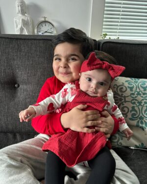 Gurvinder Sihra Instagram - Our little love bugs 💫🧿🩵🩷
#valentines
