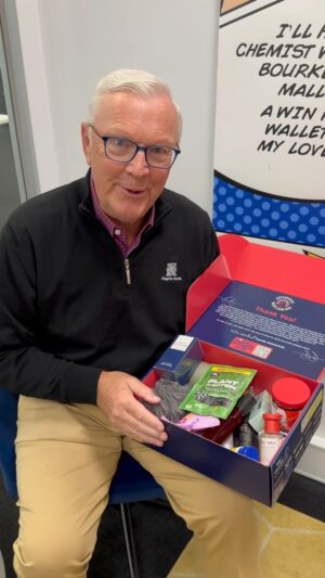 Gus Worland Instagram - Give the man in your life something to smile about – and spark a conversation about mental fitness – with a @gotcha4life Men’s Care Box. 
 
It’s packed with everything he’ll need to indulge in a little bit of self-care, with products designed to help him look – and feel – his best. 
 
Available online at @chemistwarehouse from May 30. 
 
All proceeds donated to Gotcha4Life. 
 
#menshealth #menshealthweek #mentalhealth #mentalfitness #gotcha4life