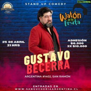 Gustavo Becerra Instagram - Dando Jugo es un show de stand up, donde Gustavo Becerra nos contará, como se convirtió en “El Watón de la Fruta”. Y como desde ahí desarrolla diferentes hitos desde los éxitos y los fracasos, tanto en lo laboral como en el amor. En este show converge el chiste, la música y la narración stand up. 

#sanramon #sanmiguel #lacisterna #lagranja #sanjoaquin