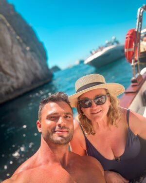 Gustavo Naspolini Instagram - Today, for my 35th Birthday, my family and I went to Capri for a fantastic day trip, including the most unbelievable boat ride sightseeing the wonders of this one of a kind place. Breathtaking. I couldn’t have spent it better. Unforgettable! Loved it so much 🤍🇮🇹 #capri #amalficoast #italy #travel #birthday #family #love