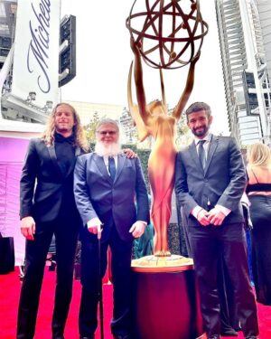 Gustavo Santaolalla Instagram - ⚡️The 75th Creative Arts #Emmys with @juanxluqui & @donblake 
#emmy award nominee > “Outsanding Music Composition for a series” ✨ #thelastofusseries Long , Long Time #hbomax