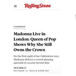 Guy Oseary Instagram - 👑 @madonna : the first 4 reviews just came in… #thecelebrationtour 🇬🇧 👏🏽👏🏽 ❤️💛💚