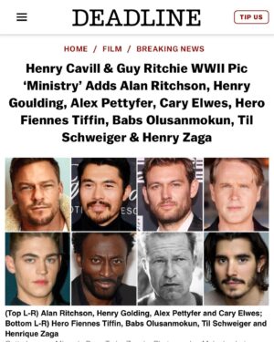 Guy Ritchie Instagram - It’s all coming together. Filming starts later this month. 

#theministryofungentlemanlywarfare