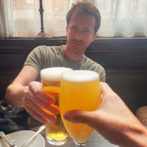Gwilym Lee Instagram - From our first meeting in 2017 to our latest rendezvous this summer - I’ve now known you for 3/20 of your life (mathematicians amongst you will calculate the significance of this birthday…) and my life has been all the better for it! Happy Birthday my friend! Looking forward to sharing a pint with you again soon @joe_mazzello