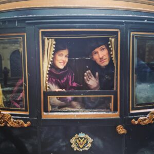 Gwilym Lee Instagram - Fond memories of some the amazing people, stunning locations, outrageous costumes (including my favourite Ewok gloves), and general japes, high jinks and good times that made up Season 2 of The Great. Oh…..and one helluva cute fur-ball of a dog. 

@thegreathulu Season 2 streaming on @hulu NOW! 

#thegreat #hulu #huzzah #dogsofinstagram
